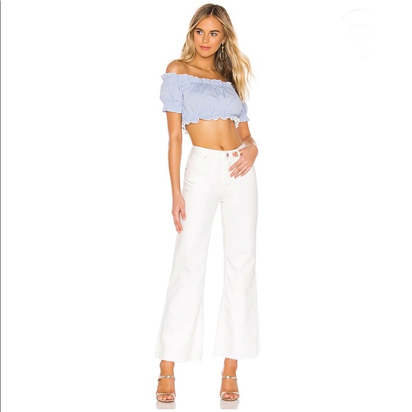 Free People Denim - Free People High Rise Straight Flare White Jeans